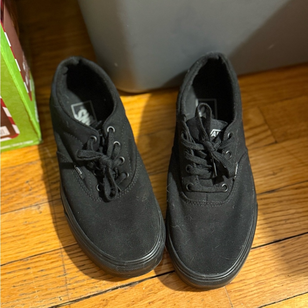 Vans All-Black Lace-Up Sneakers